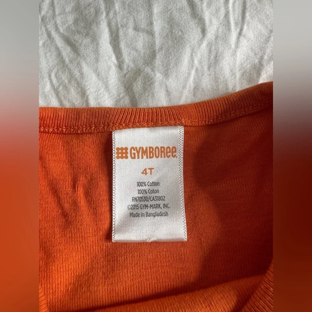Gymboree Orange T-shirt with black cat size 4T
